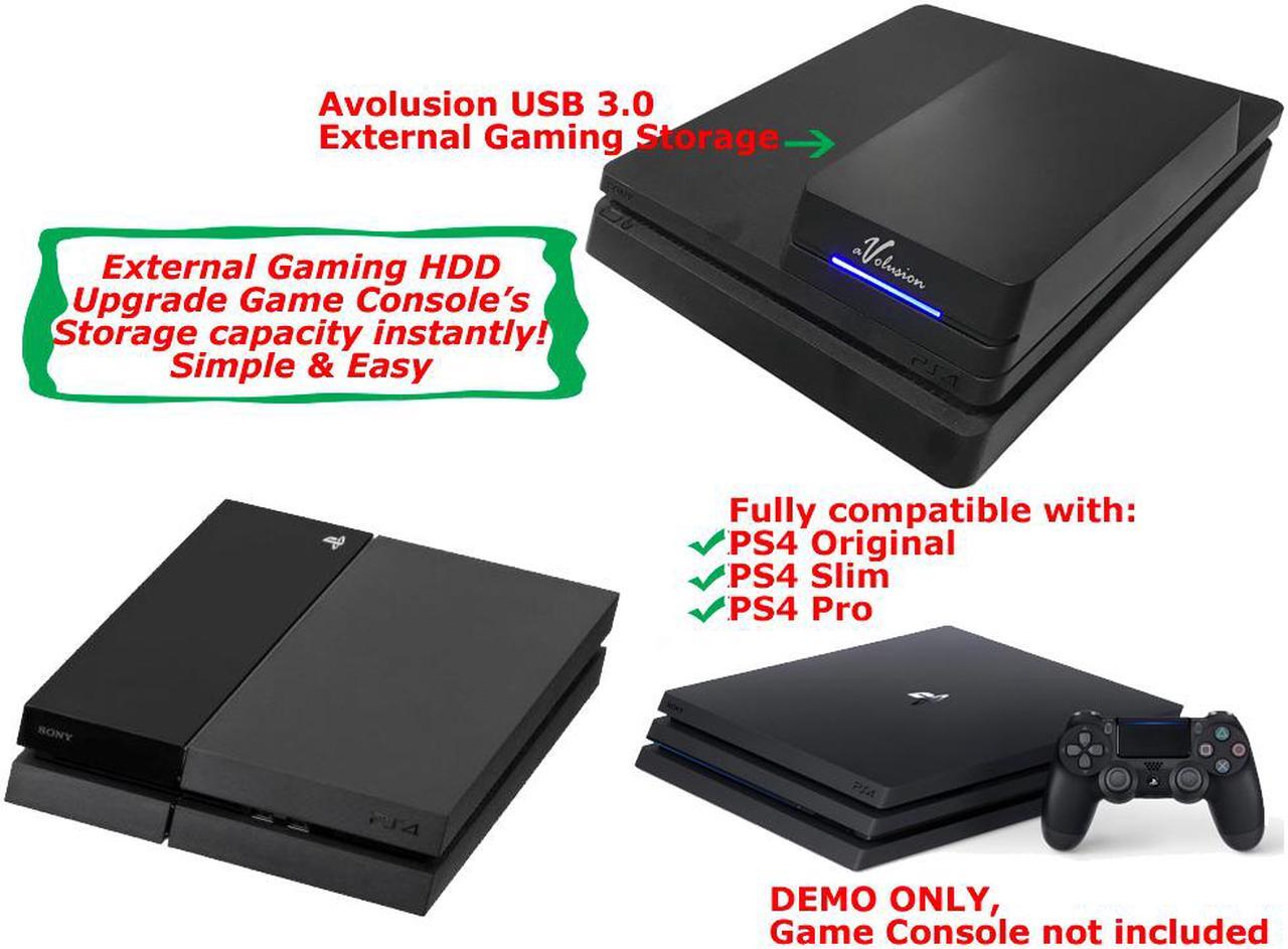 Alt view image 4 of 9 - Avolusion HDDGear Pro 4TB (4000GB) 7200RPM 64MB Cache USB 3.0 External Gaming Hard Drive (Designed for PS4 Pro, Slim, Original) - 2 Year Warranty