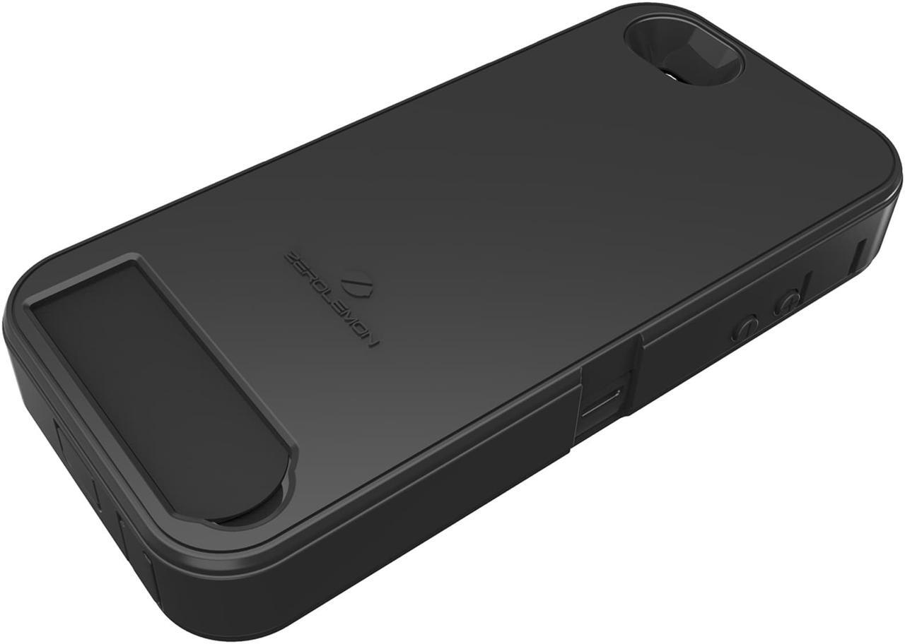 Alt view image 3 of 5 - iPhone 5/5s Battery Case,ZeroLemon 4600mAh Removable Rugged Juicer Triple Layer Extended Battery Case for iPhone 5/5s +Belt Clip + Dual Kickstand + PET Screen Protector-[180 days Warranty Guarantee]
