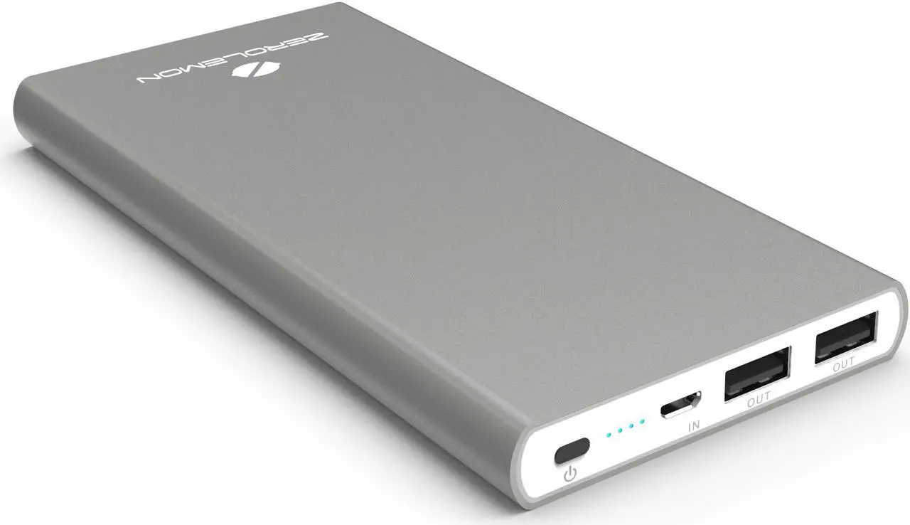 Main image of ZeroLemon 15200mAh JuiceBox External Battery Power Bank for iPhone 7/iPhone 7 Plus, Samsung and More- Space Grey