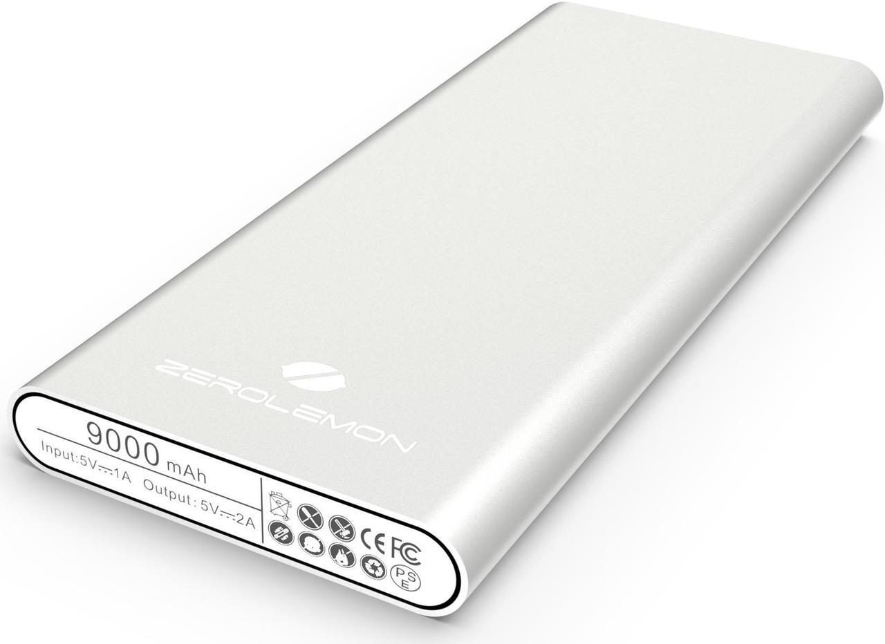 Alt view image 3 of 4 - ZeroLemon 9000mAh JuiceStick External Battery Power Bank for iPhone 7/ 7Plus, Galaxy Note 7, Samsung and More - Silver