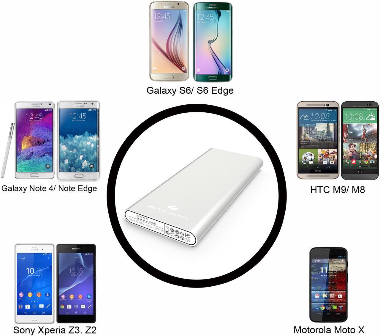 Alt view image 4 of 4 - ZeroLemon 9000mAh JuiceStick External Battery Power Bank for iPhone 7/ 7Plus, Galaxy Note 7, Samsung and More - Silver