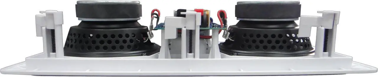 Alt view image 4 of 16 - 5252W Silver Ticket Dual 5.25" 80-Watt Center-Channel In-Wall Speaker with Pivoting Tweeter (1 Speaker, White)