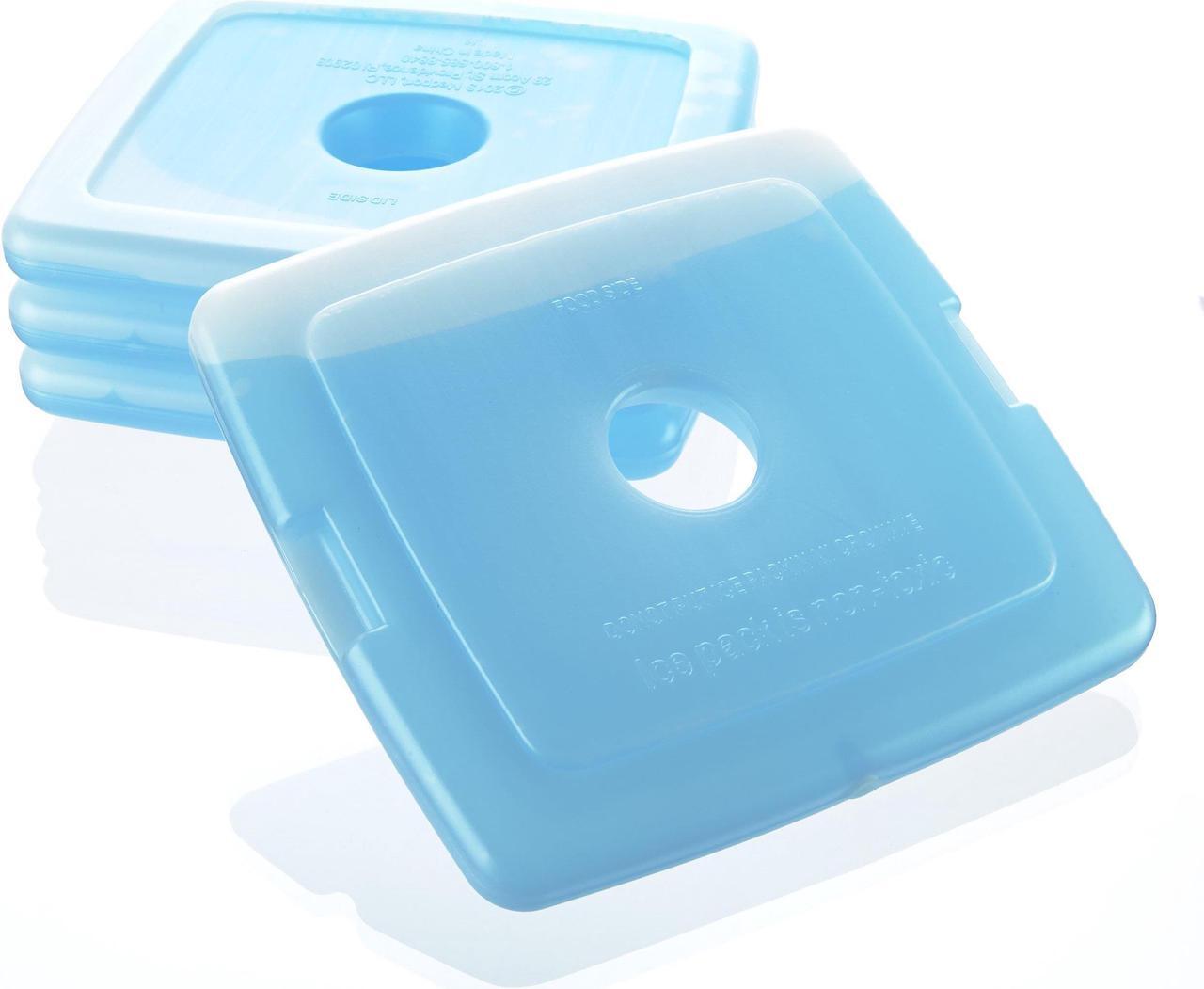 Alt view image 2 of 9 - Fit & Fresh Cool Coolers Blue Reusable Slim Ice Packs-For Lunch Boxes or Coolers