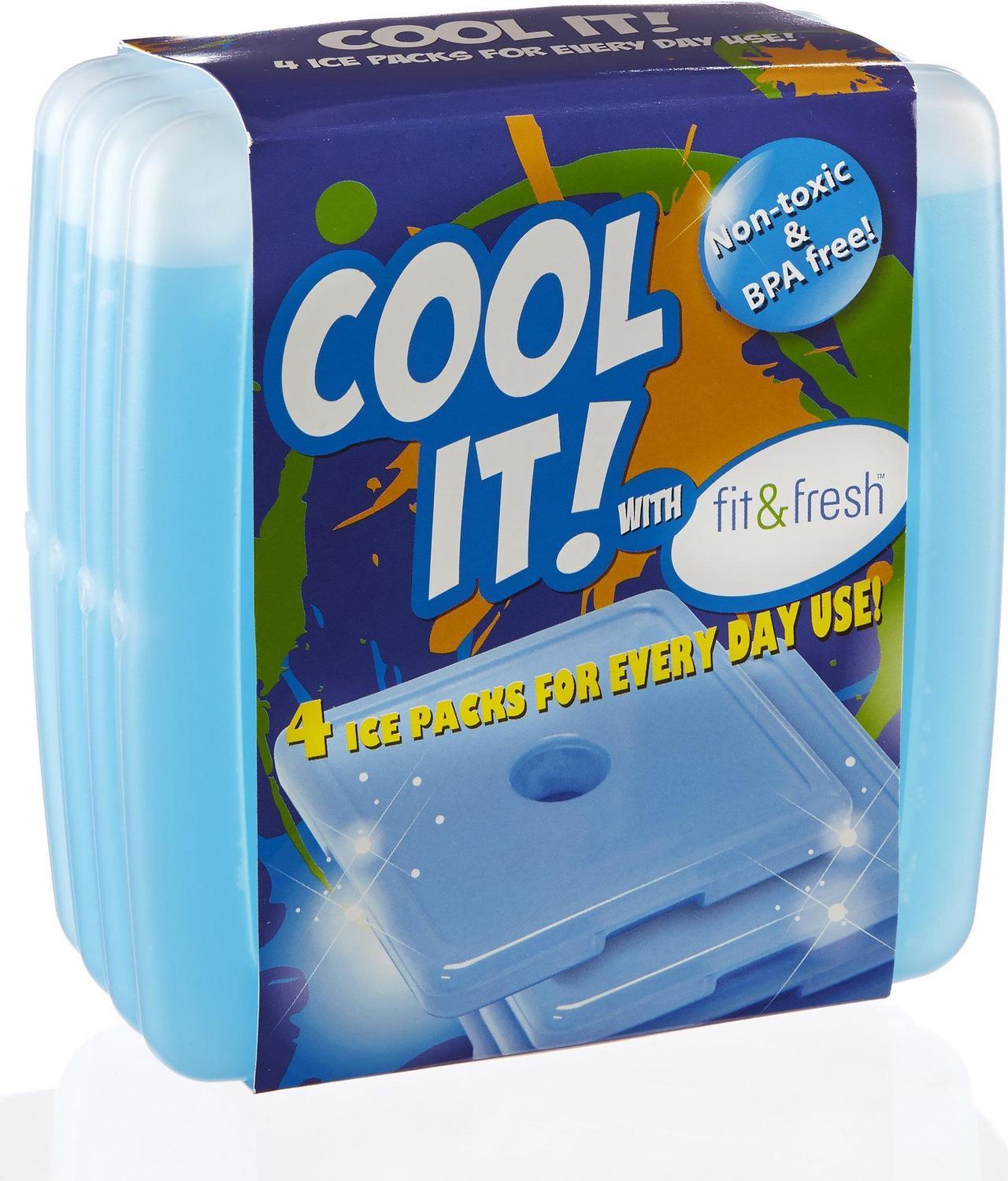 Alt view image 3 of 9 - Fit & Fresh Cool Coolers Blue Reusable Slim Ice Packs-For Lunch Boxes or Coolers