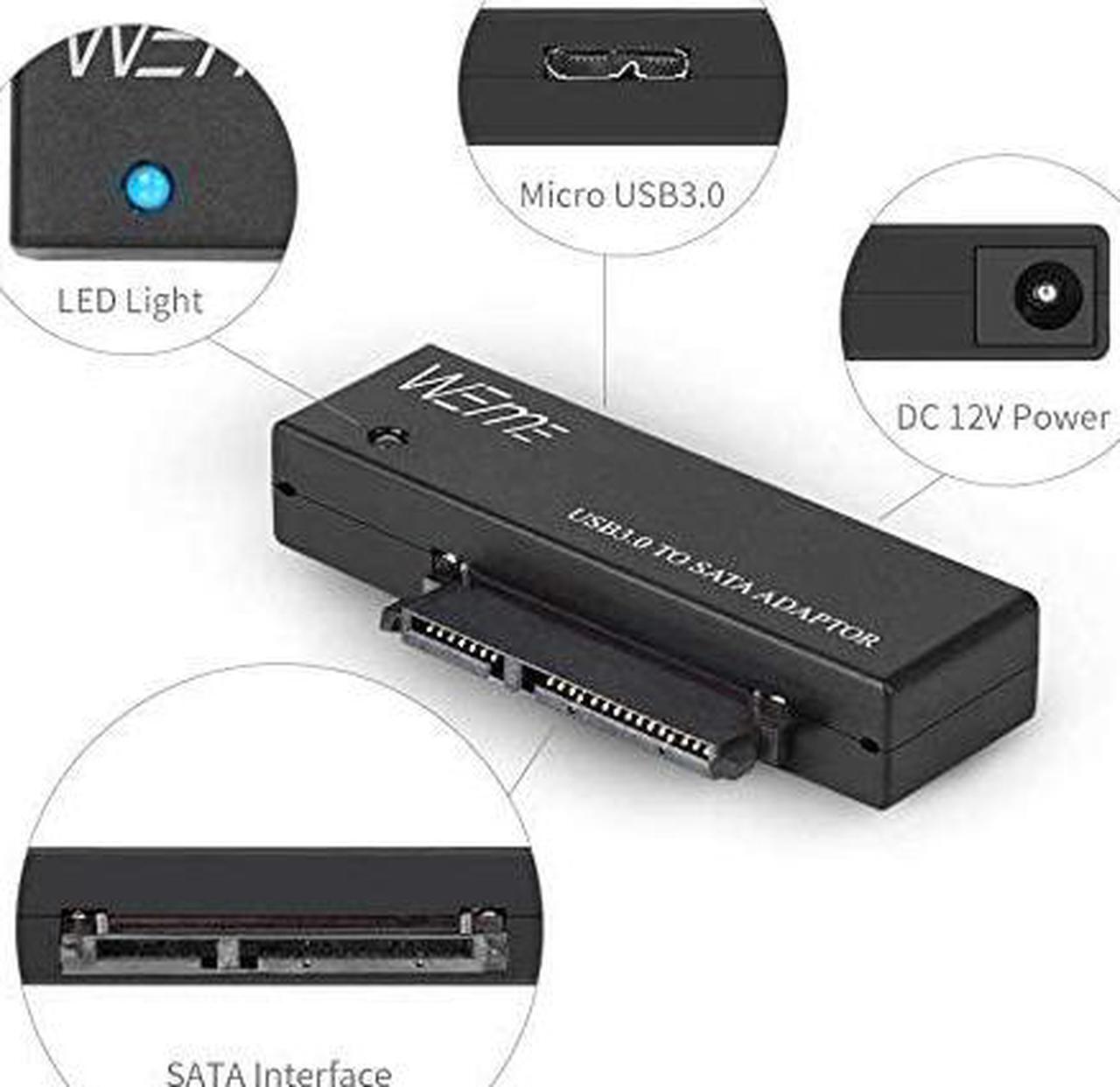 Alt view image 7 of 7 - USB 3.0 to SATA Converter Adapter for 2.5 3.5 Inch Hard Drive Disk SSD HDD Power Adapter and USB 3.0 Cable Included