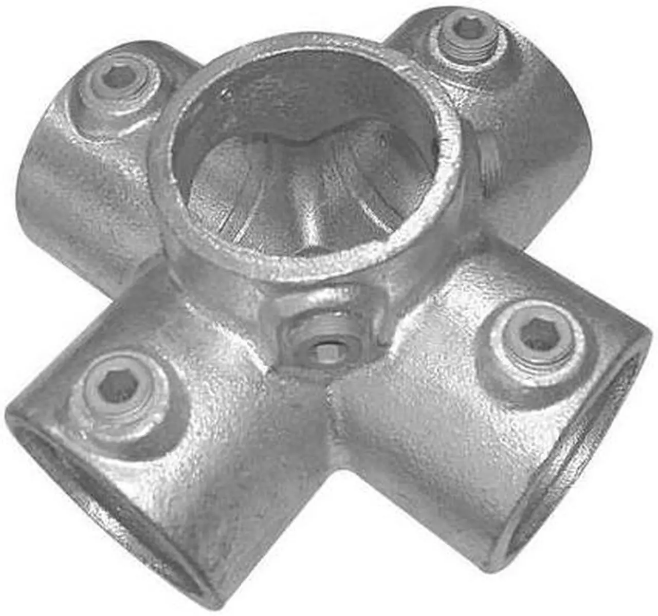 Main image of ZORO SELECT 30LX38 Structural Pipe Fitting, Cross, Cast Iron, 1.5 in Pipe Size,