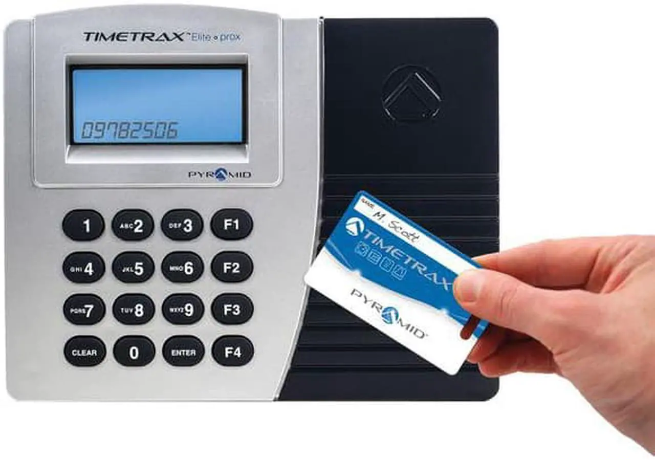 Alt view image 9 of 13 - Pyramid Time Systems Trax Elite TTPROXEK Automated Proximity Time Clock System, Includes Software Download, Windows Compatible, Made in USA, Black, No Touch Employee Punch In