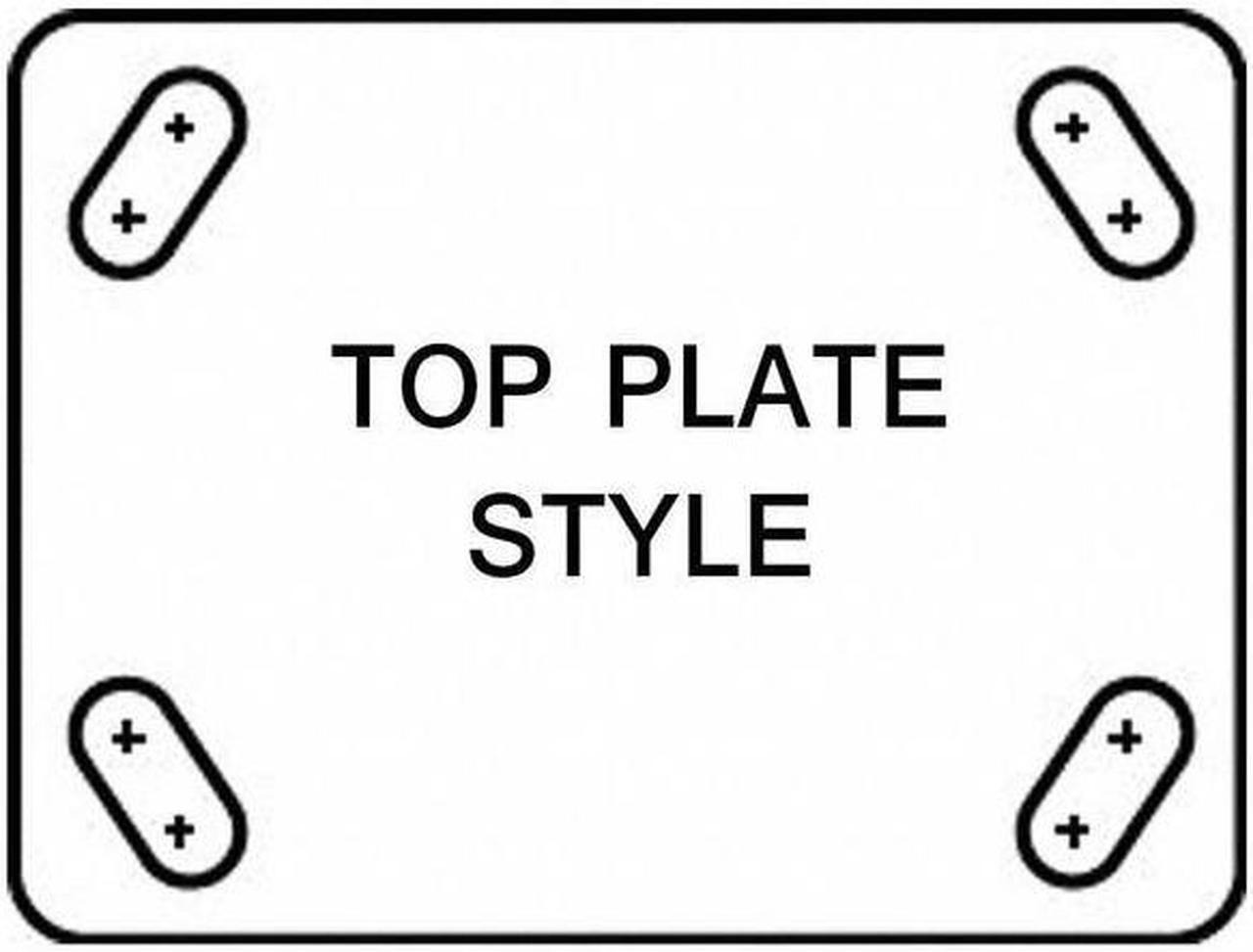 Alt view image 2 of 3 - ZORO SELECT 1NVC5 Rigid Plate Caster,Steel,5 in.,1000 lb.