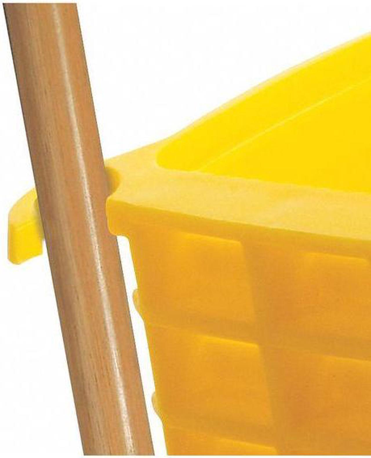 Alt view image 6 of 9 - RUBBERMAID FG758088YEL 35qt. Yellow Side Press Mop Bucket and Wringer