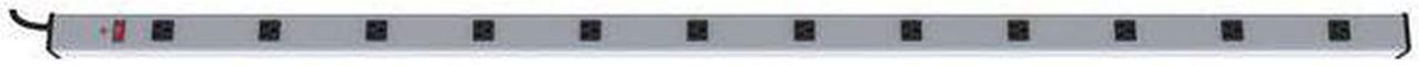 Alt view image 2 of 3 - ZORO SELECT 3W211 Outlet Strip, 8 5-15R, 5-15P, 6 ft., Gray