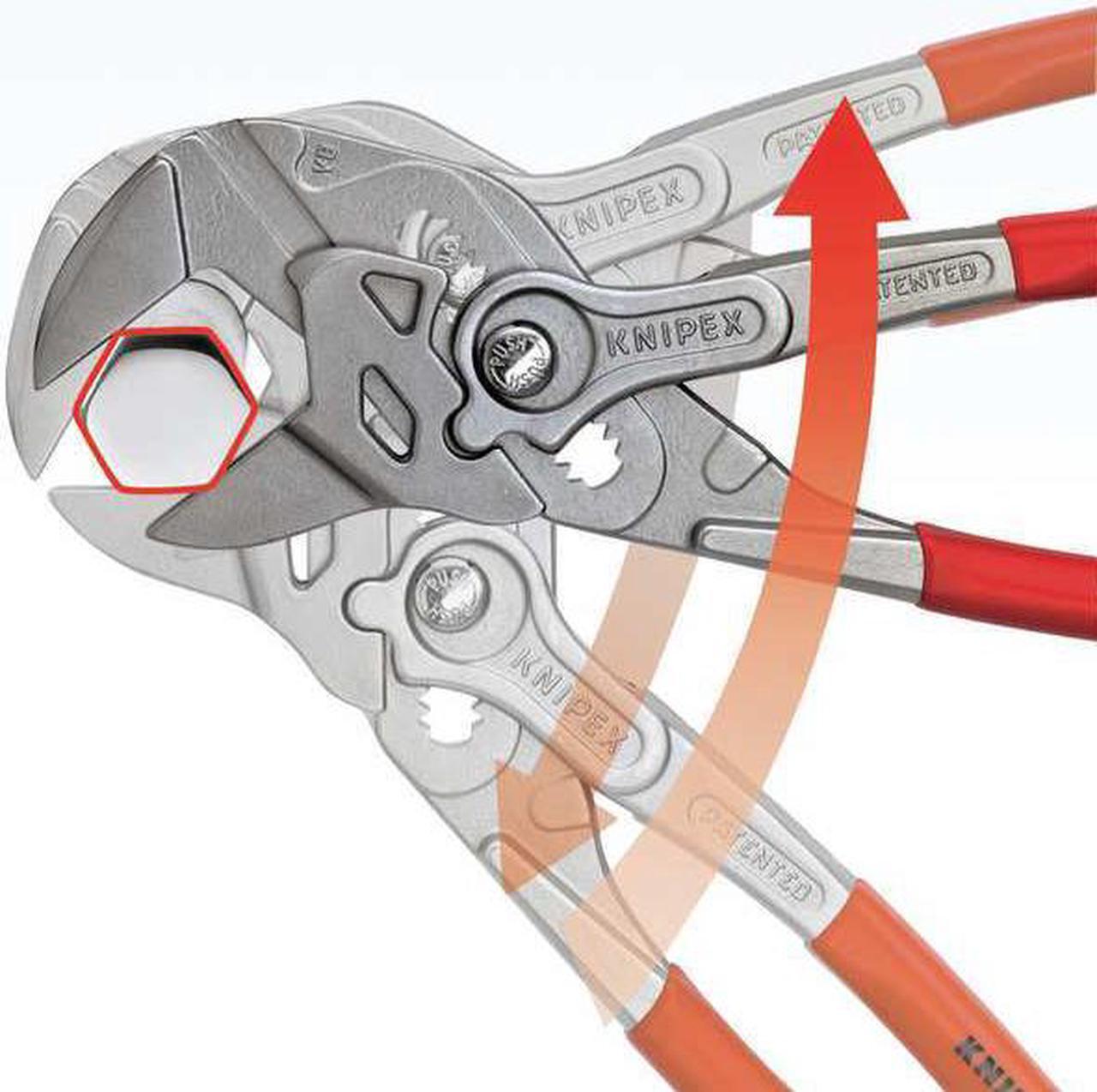 Alt view image 7 of 9 - KNIPEX 86 03 250 SBA 10 in Knipex Cobra Straight Jaw Plier Wrench Smooth,