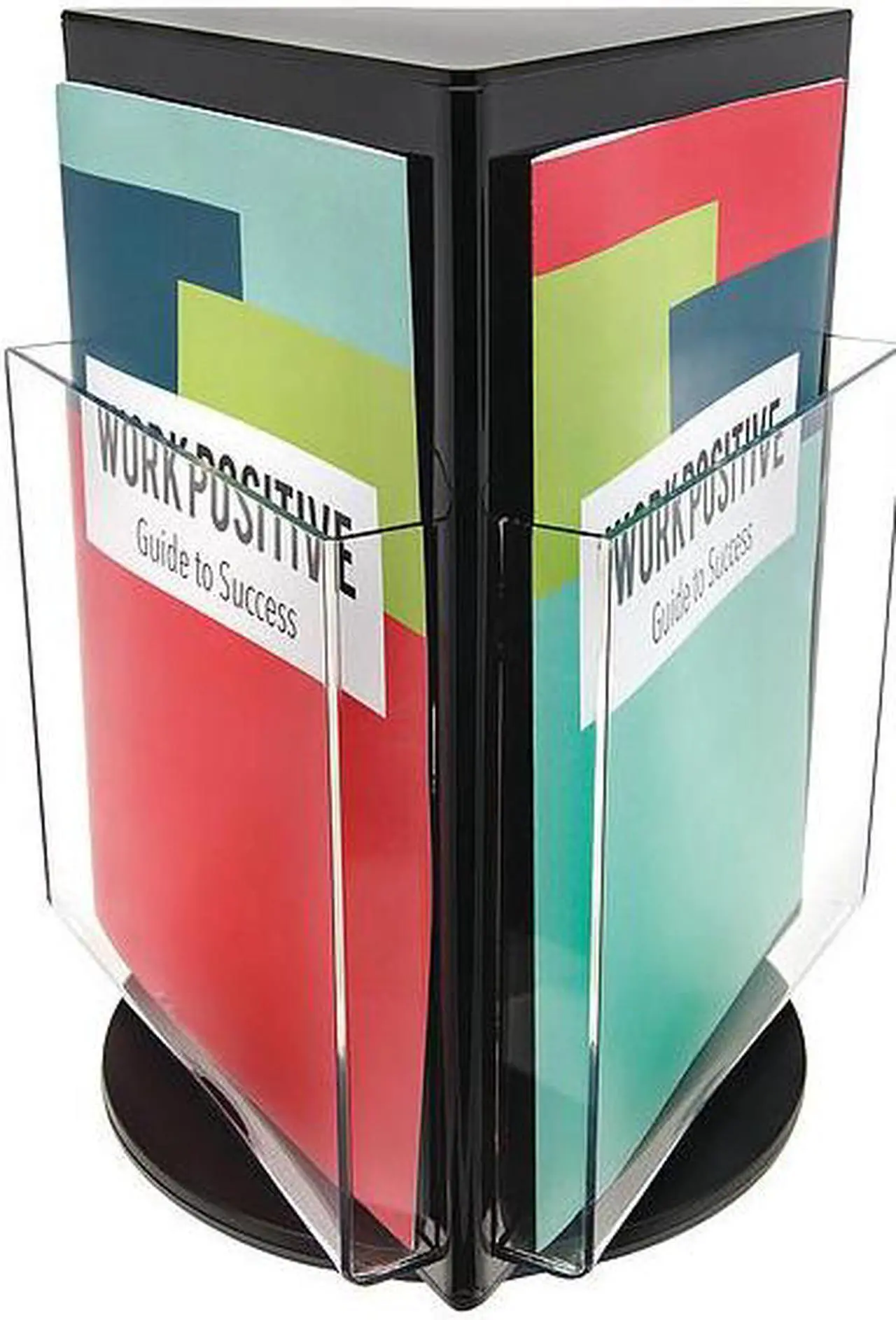 Alt view image 3 of 4 - DEFLECTO 592804GR Rotary Magazine Holder