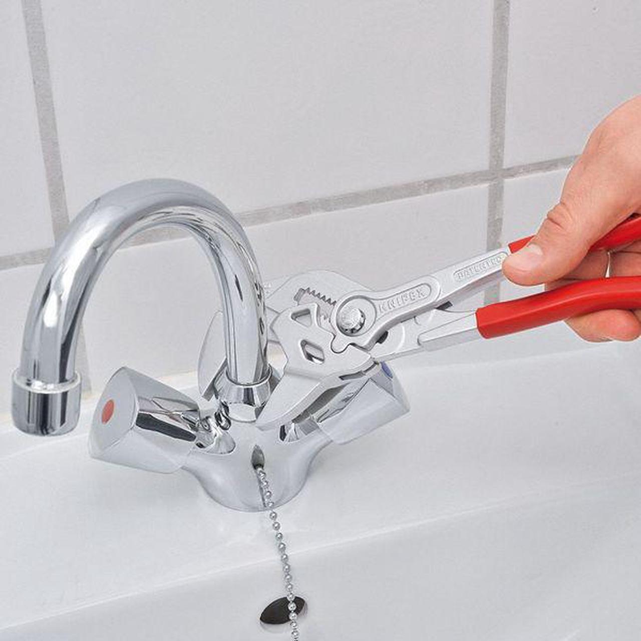 Alt view image 6 of 9 - KNIPEX 86 03 250 SBA 10 in Knipex Cobra Straight Jaw Plier Wrench Smooth,