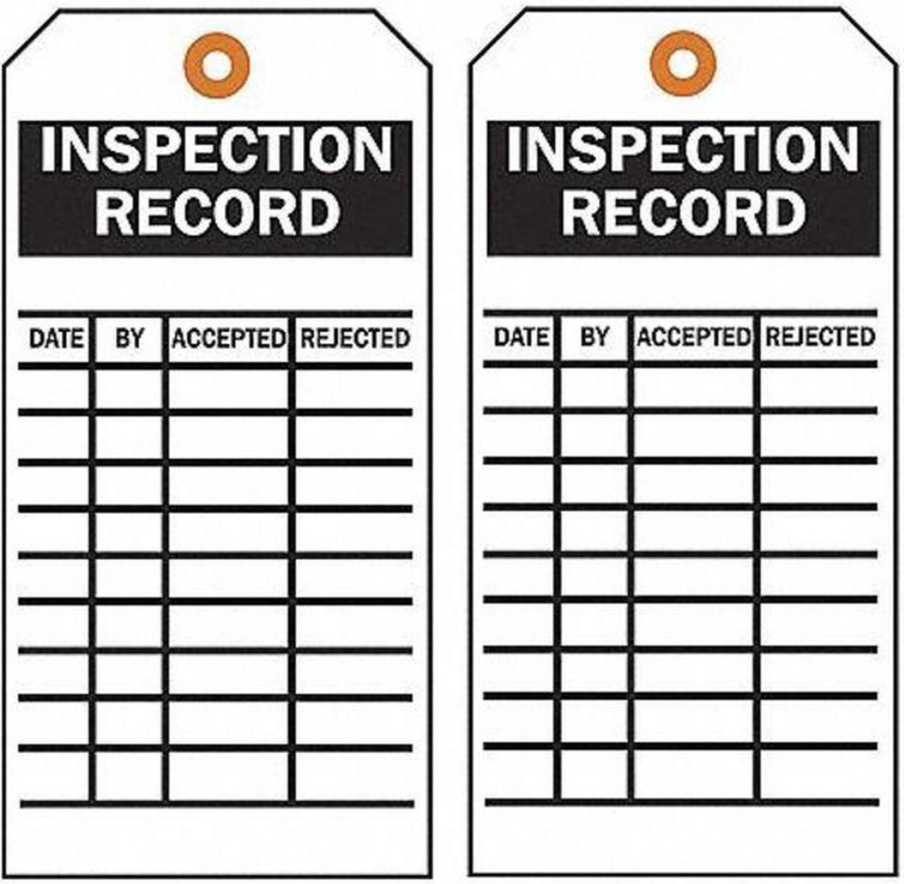 Alt view image 2 of 3 - ZORO SELECT 9K964 Tag, Ladder Inspection, Polyester, 3 in H x 5 3/4 in W,