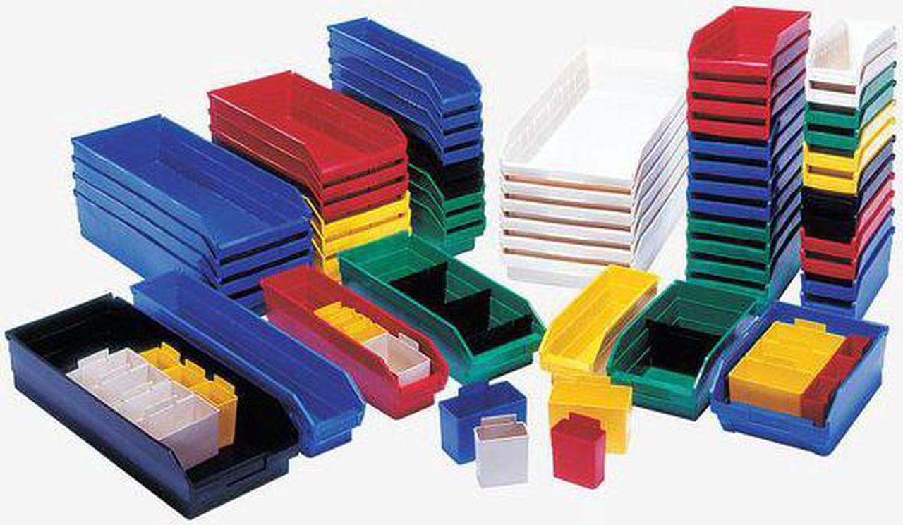 Alt view image 5 of 6 - QUANTUM STORAGE SYSTEMS QSB101BL Blue Shelf Bin, 11-5/8"L x 4-1/8"W x 4"H