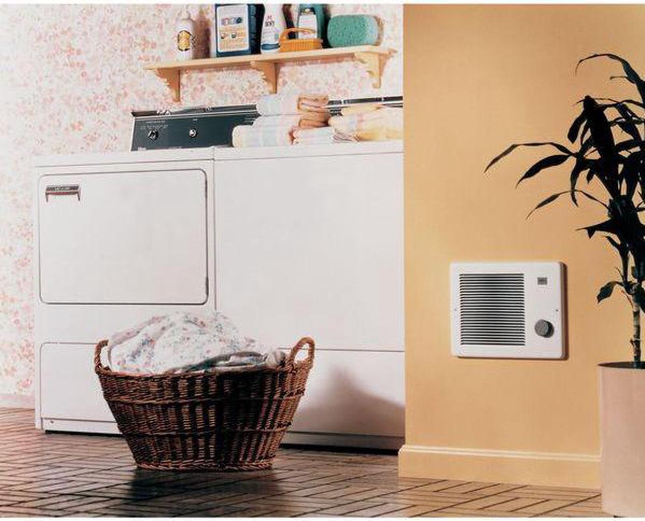 Alt view image 6 of 10 - Broan-NuTone - 174 - Broan Nu-Tone 174 Comfort-Flo Wall Heater; 2560/5120 BTU, 750/1500 Watt, Off White Baked Enamel
