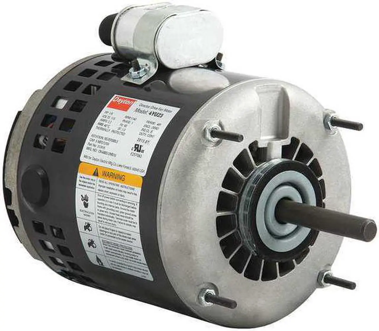 Alt view image 3 of 4 - DAYTON 6TWL4 Motor,PSC,1/3 HP,1100 RPM,115V,56Z,ODP