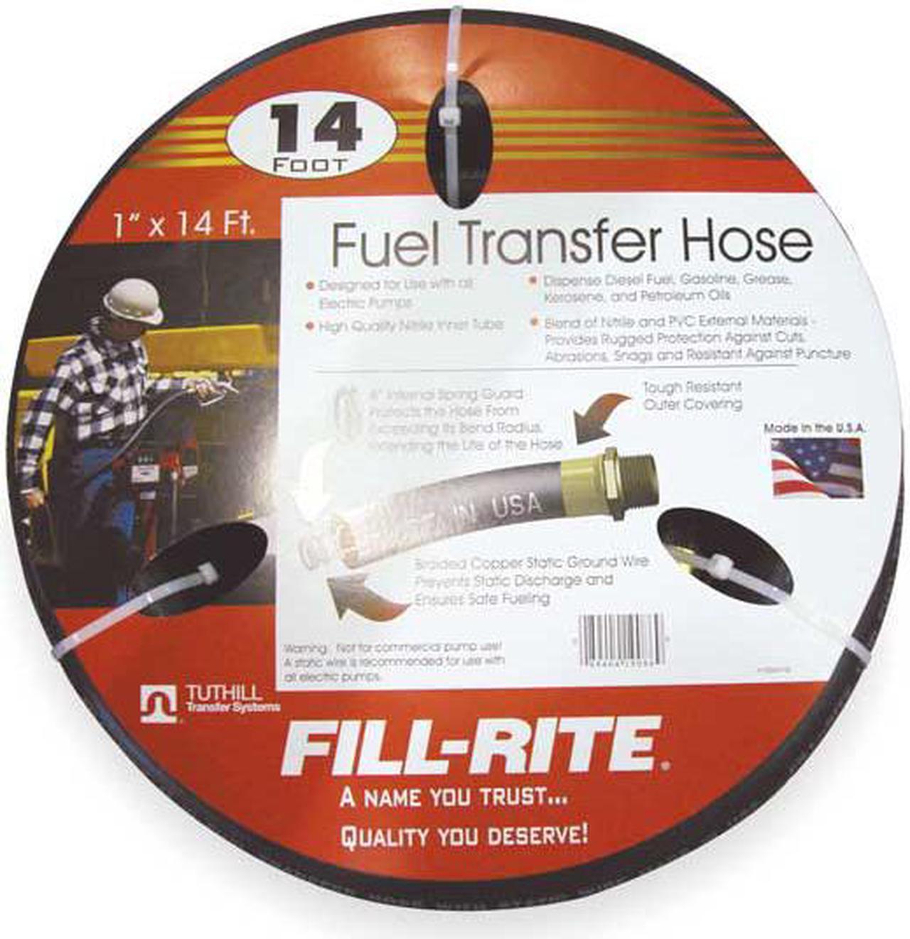 Alt view image 6 of 6 - FILL-RITE FRH10014 Fuel Hose,1 In NPT Inlet/Outlet,14 ft.