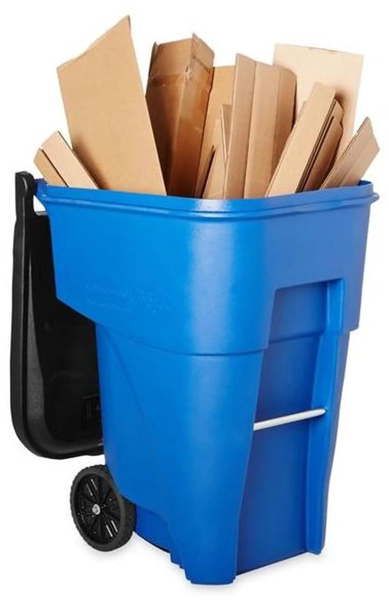 Alt view image 8 of 8 - Rubbermaid FG9W2273BLUE Square Brute Rollout Container - 95 gallon - Resin - Blue