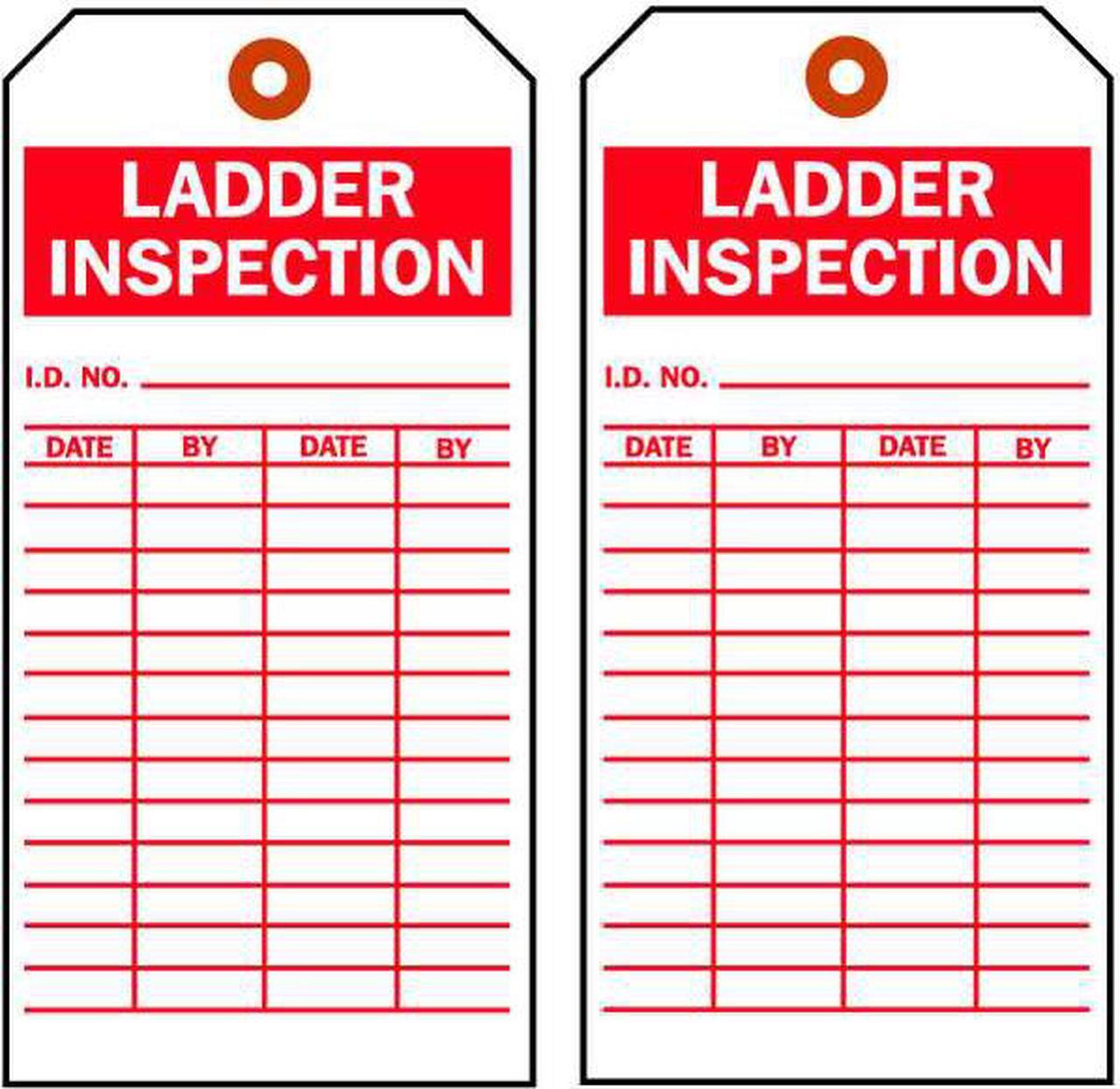 Alt view image 3 of 3 - ZORO SELECT 9K964 Tag, Ladder Inspection, Polyester, 3 in H x 5 3/4 in W,