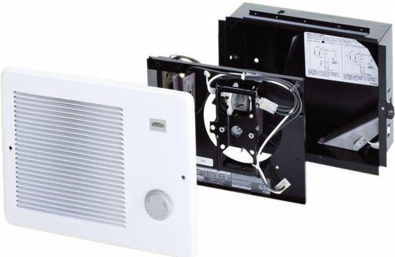 Alt view image 9 of 10 - Broan-NuTone - 174 - Broan Nu-Tone 174 Comfort-Flo Wall Heater; 2560/5120 BTU, 750/1500 Watt, Off White Baked Enamel