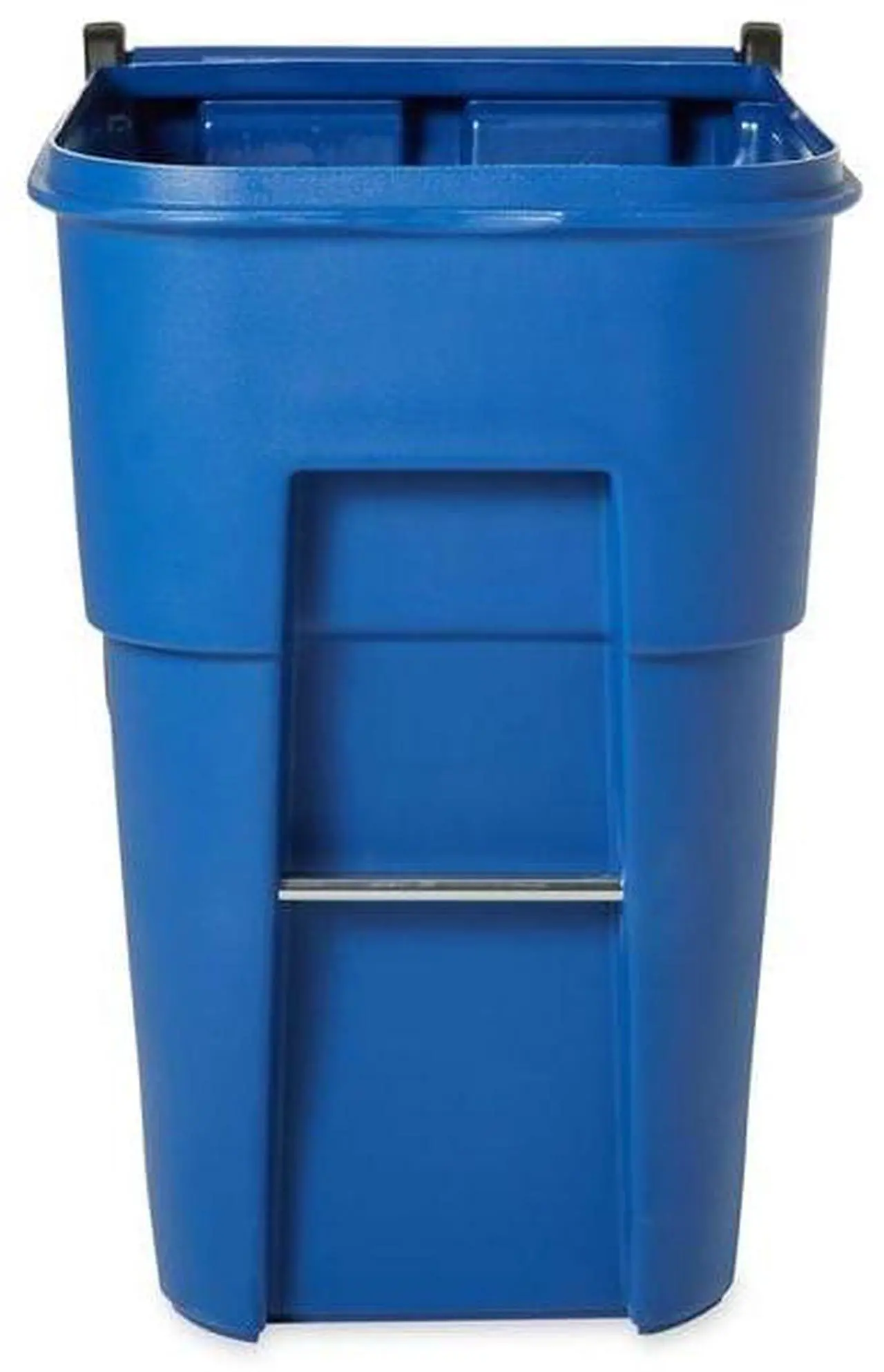 Alt view image 5 of 8 - Rubbermaid FG9W2273BLUE Square Brute Rollout Container - 95 gallon - Resin - Blue