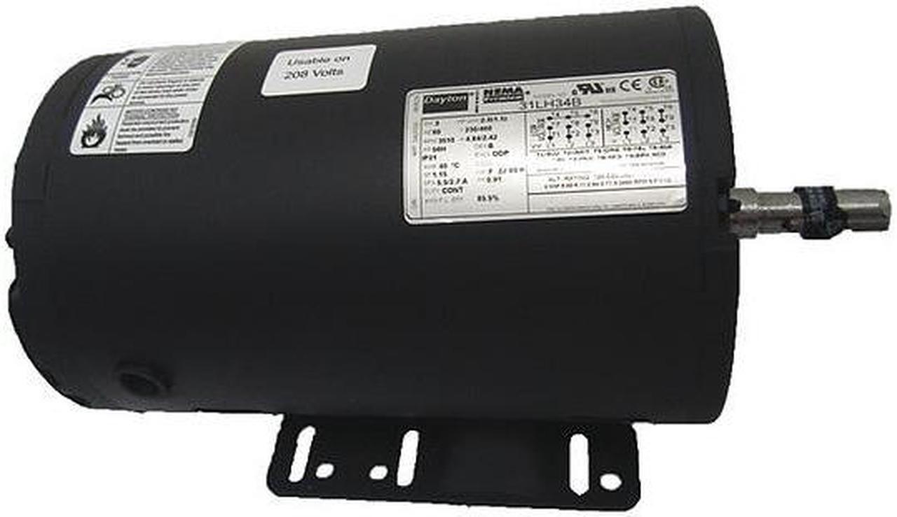 Alt view image 3 of 7 - DAYTON 31LH34 3-Phase General Purpose Motor, 2 HP, 56H Frame, 230/460V AC