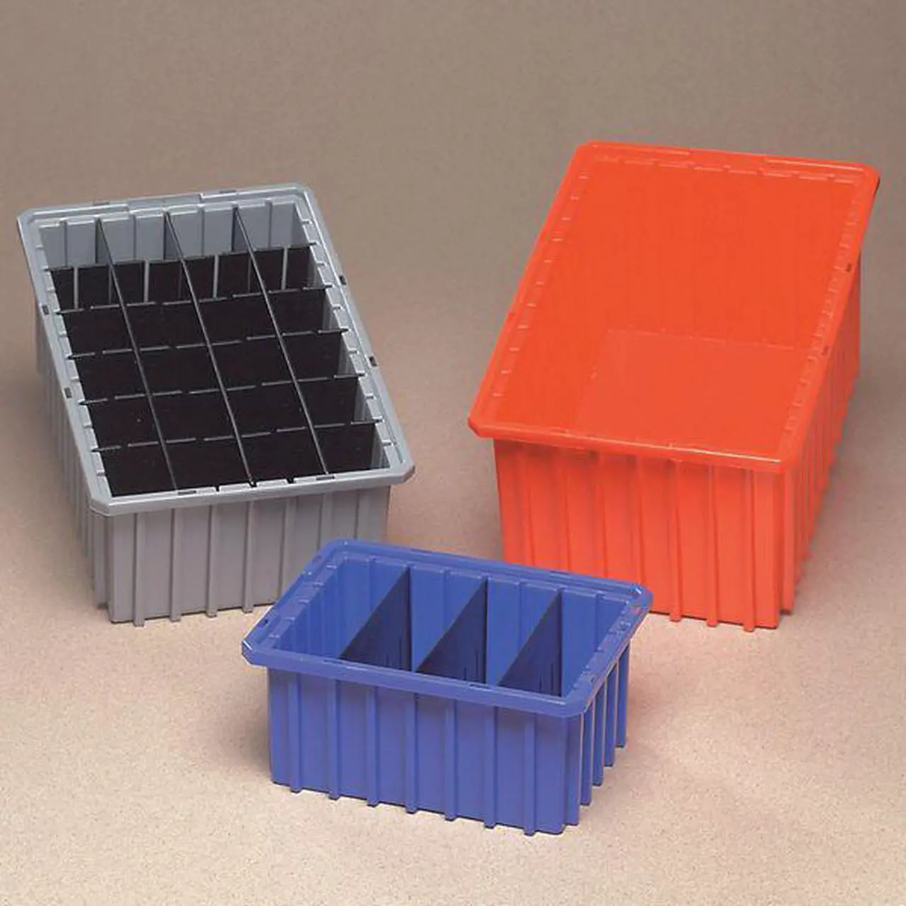 Alt view image 4 of 6 - AKRO-MILS 33164GREY Industrial Grade Polymer, Divider Box, Gray, 16 1/2 in L, 4