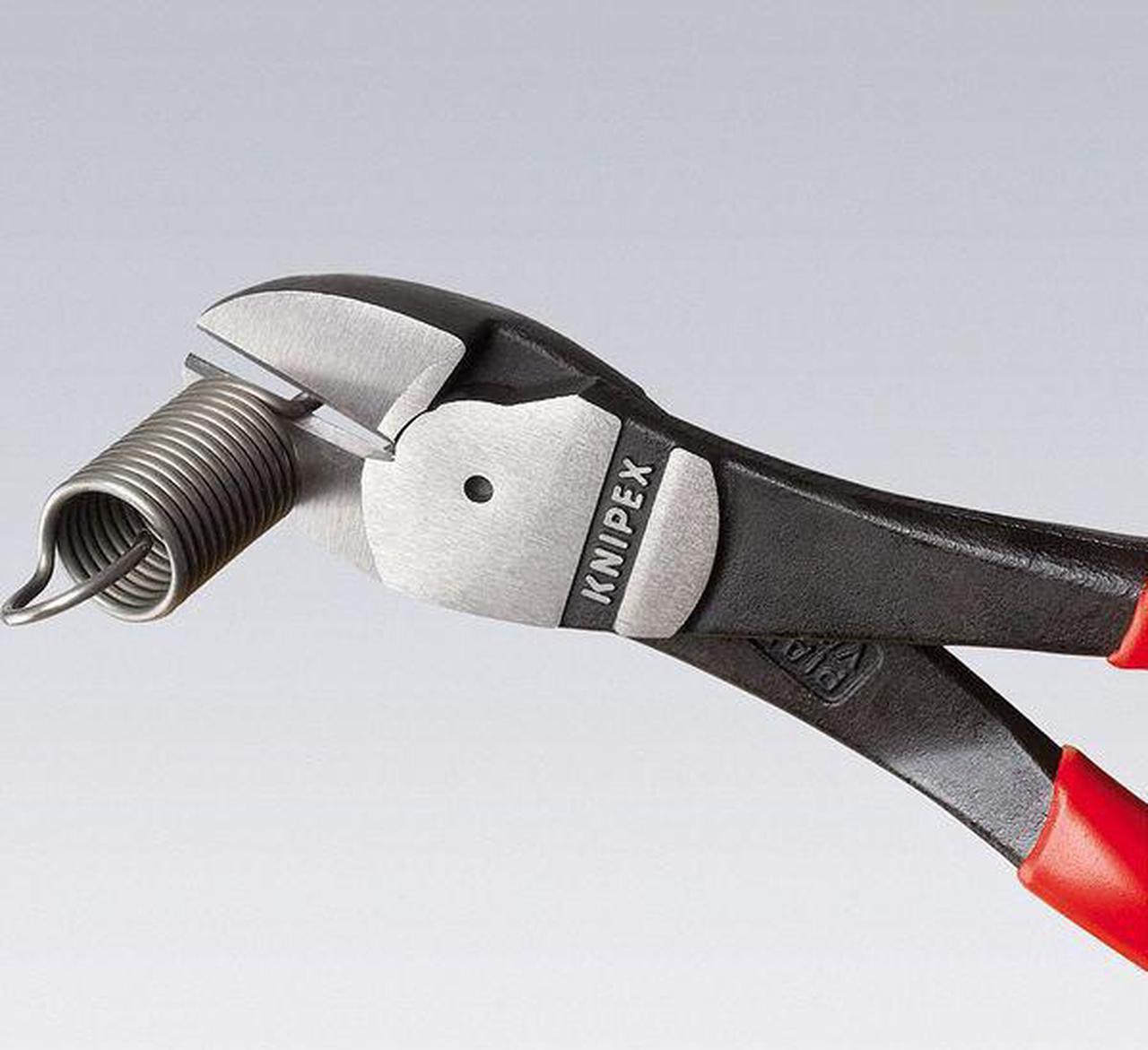 Alt view image 6 of 6 - Diagonal Pliers, High Leverage, 8 In L, Red