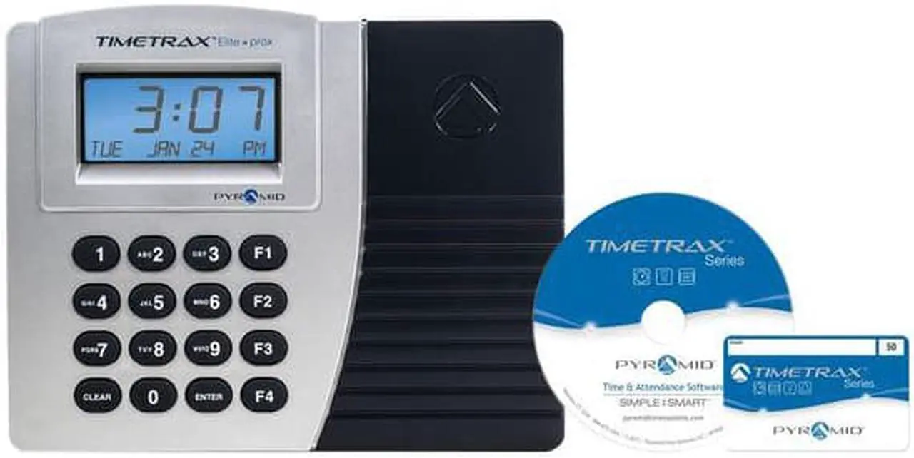 Alt view image 8 of 13 - Pyramid Time Systems Trax Elite TTPROXEK Automated Proximity Time Clock System, Includes Software Download, Windows Compatible, Made in USA, Black, No Touch Employee Punch In