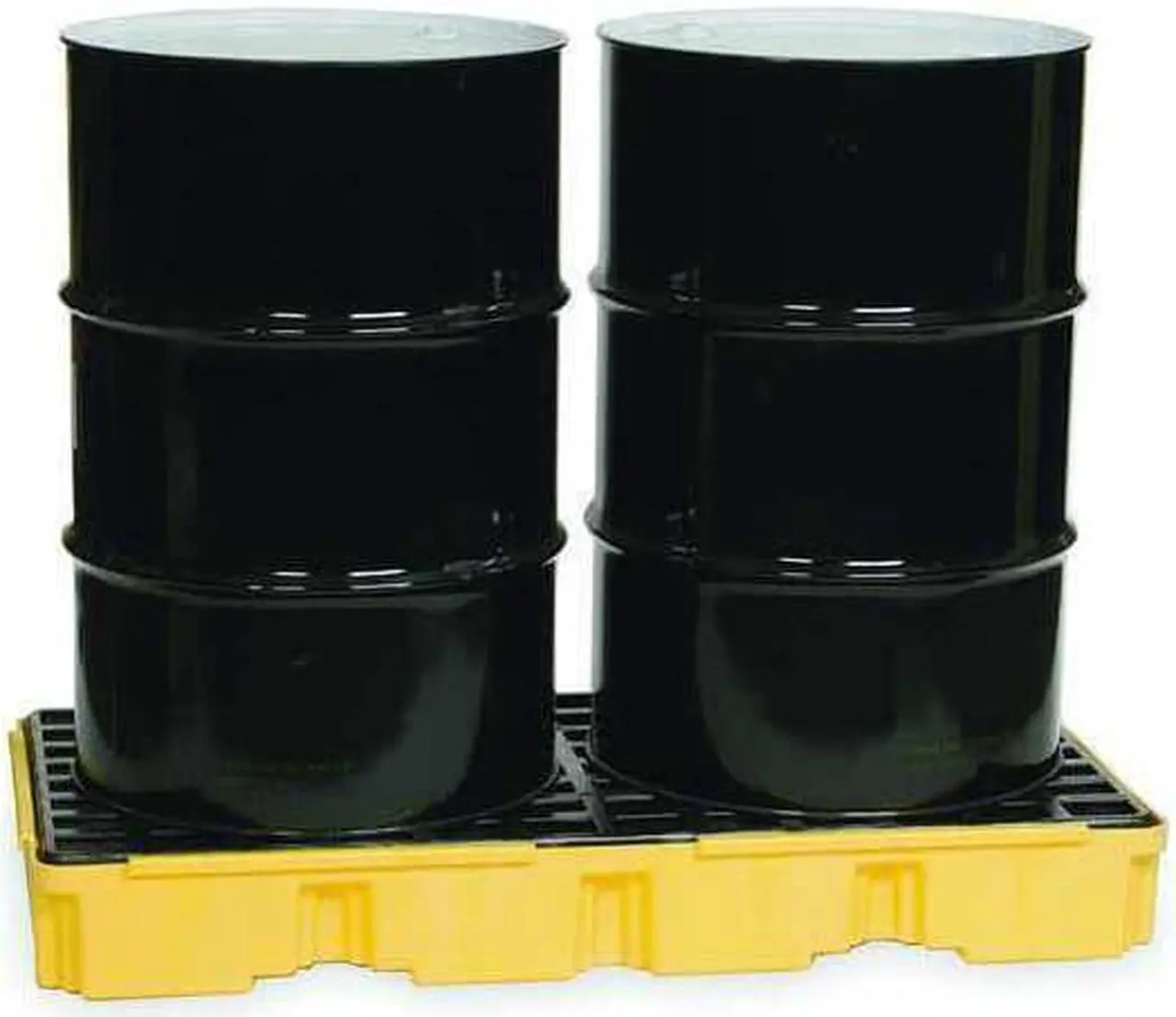 Alt view image 9 of 9 - Eagle Mfg / Justrite - 1632 - Eagle Yellow High Density Polyethylene 5000 lb 30 gal Spill Deck - Supports 2 Drums - 26