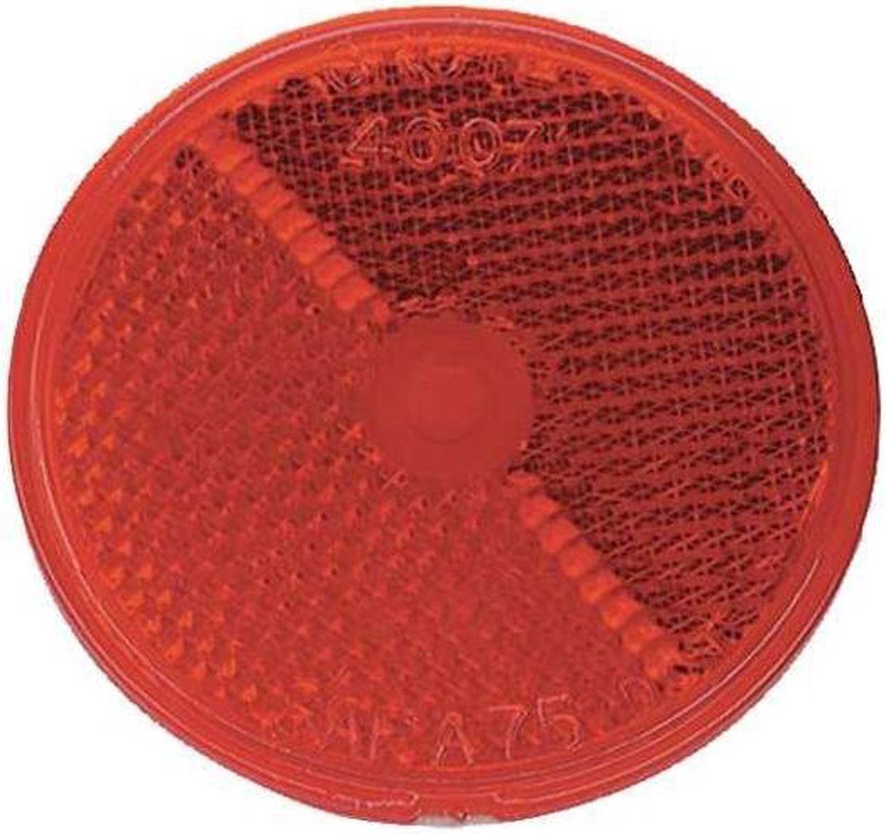 Alt view image 2 of 2 - GROTE 40072 Reflector,Stick-On,Red,Dia 2 1/2