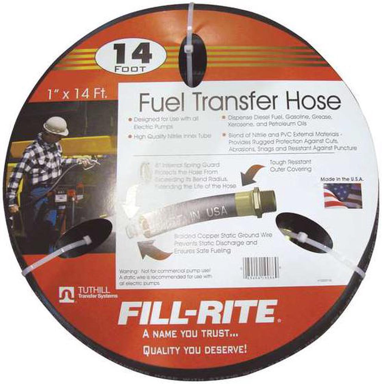 Alt view image 5 of 6 - FILL-RITE FRH10014 Fuel Hose,1 In NPT Inlet/Outlet,14 ft.