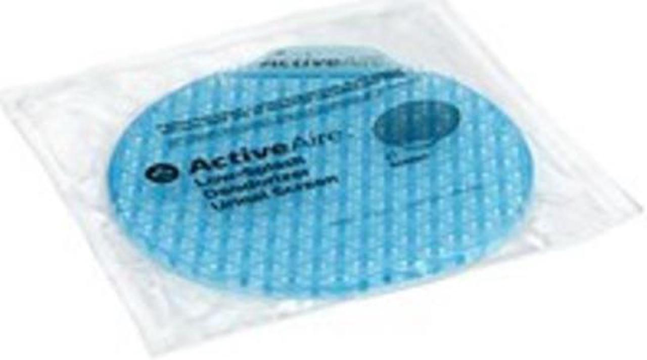 Alt view image 6 of 9 - Georgia Pacific 48260 Activeaire Deodorizer Urinal Screen - Coastal Breeze, with Side Tab - Blue, 12 per Case
