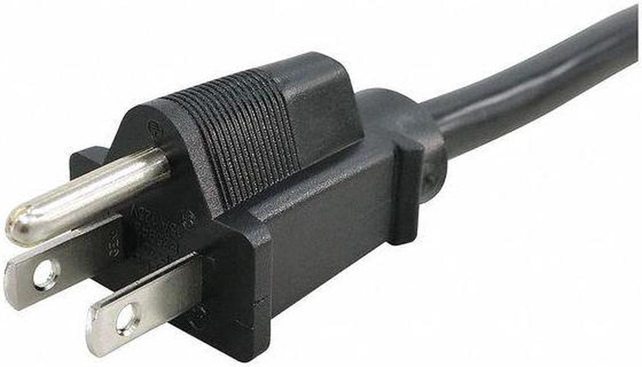 Alt view image 2 of 2 - ZORO SELECT 5XFN6ID Power Cord, 5-15P, SJT, 10 ft., Blk, 13A, 16/3