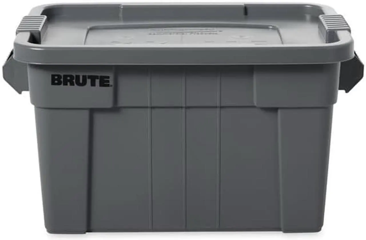 Alt view image 5 of 11 - RUBBERMAID COMMERCIAL FG9S3000GRAY Storage Tote W/ Lid, 14 gal, 27-7/8 in L,