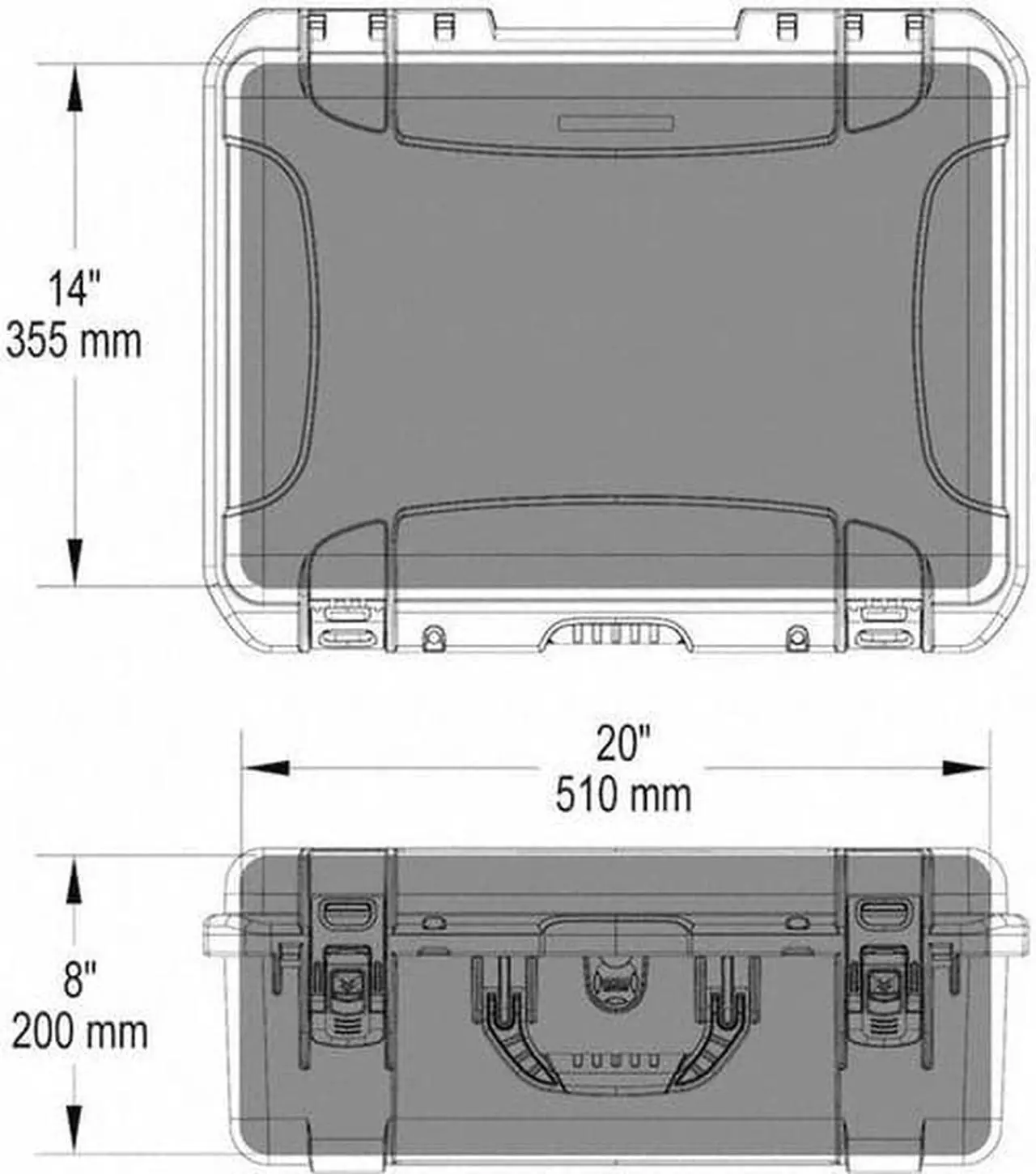 Alt view image 6 of 8 - Nanuk Large Series 940 NK-7 Resin Protective Case with Padded Dividers, Black