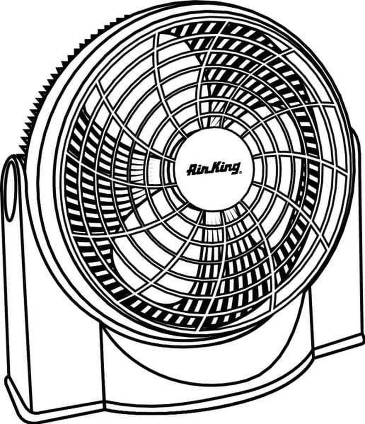Alt view image 7 of 8 - Portable Pivot Fan, 13-1/4 In. H, 13 In. L