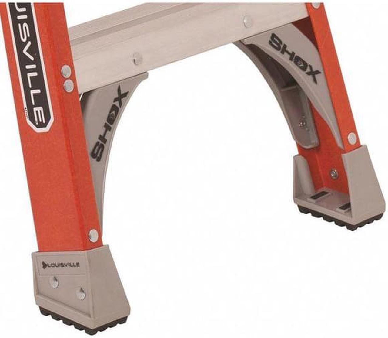 Alt view image 18 of 20 - Louisville Fiberglass Heavy Duty Step Ladder 50" 3-Step Orange FS1504