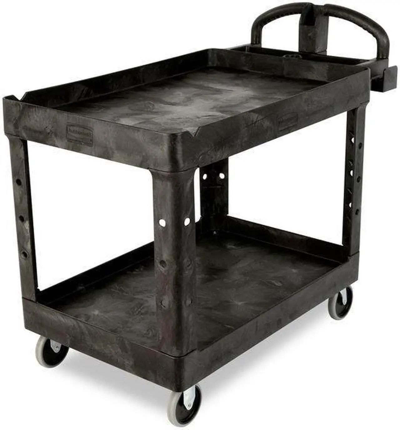 Alt view image 6 of 8 - RUBBERMAID FG452088BLA Structural Foam Utility Cart with Deep Lipped Plastic