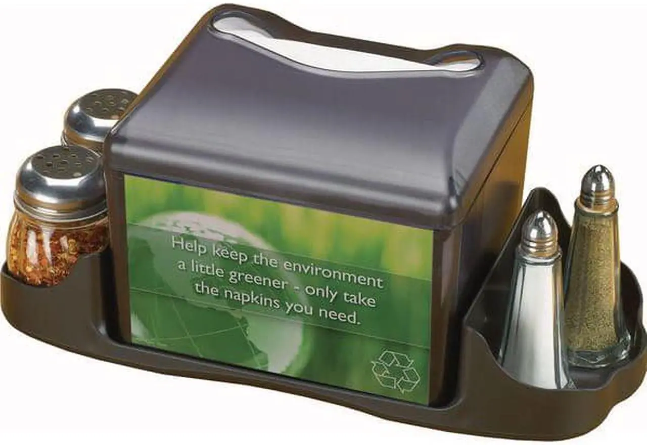 Alt view image 7 of 7 - San Jamar Countertop Dispenser Caddy, Full Fold Black  Plastic  H400CTBK