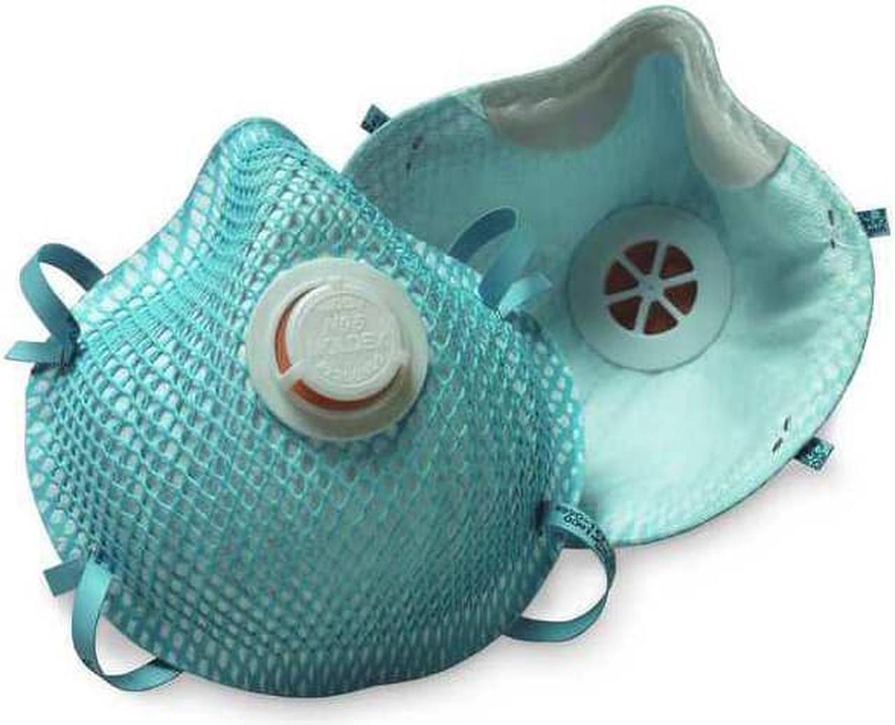 Alt view image 6 of 9 - Moldex N95 Disposable Respirator, Molded, Blue, Mask Size: S, 10PK Blue  2301N95