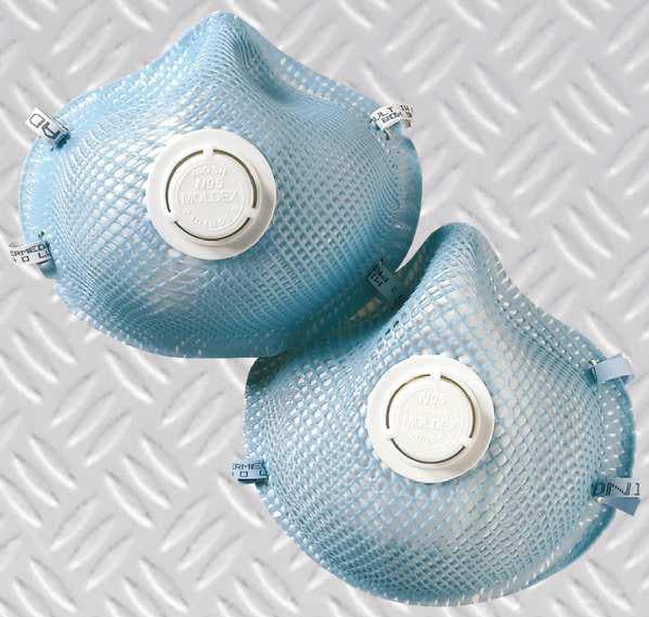 Alt view image 5 of 9 - Moldex N95 Disposable Respirator, Molded, Blue, Mask Size: S, 10PK Blue  2301N95