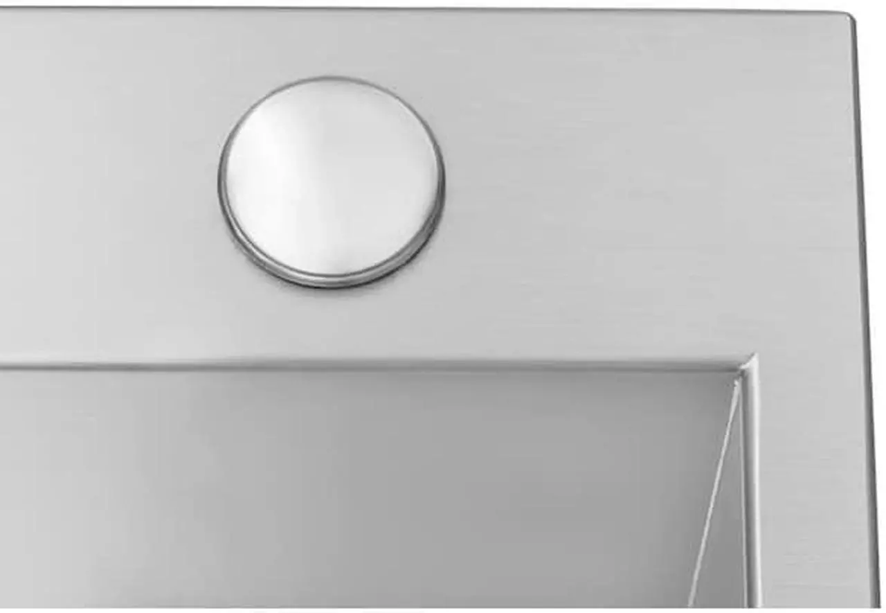 Alt view image 7 of 12 - ruvati 33 x 22 inch dropin topmount 16 gauge zeroradius stainless steel kitchen sink single bowl  rvh8001