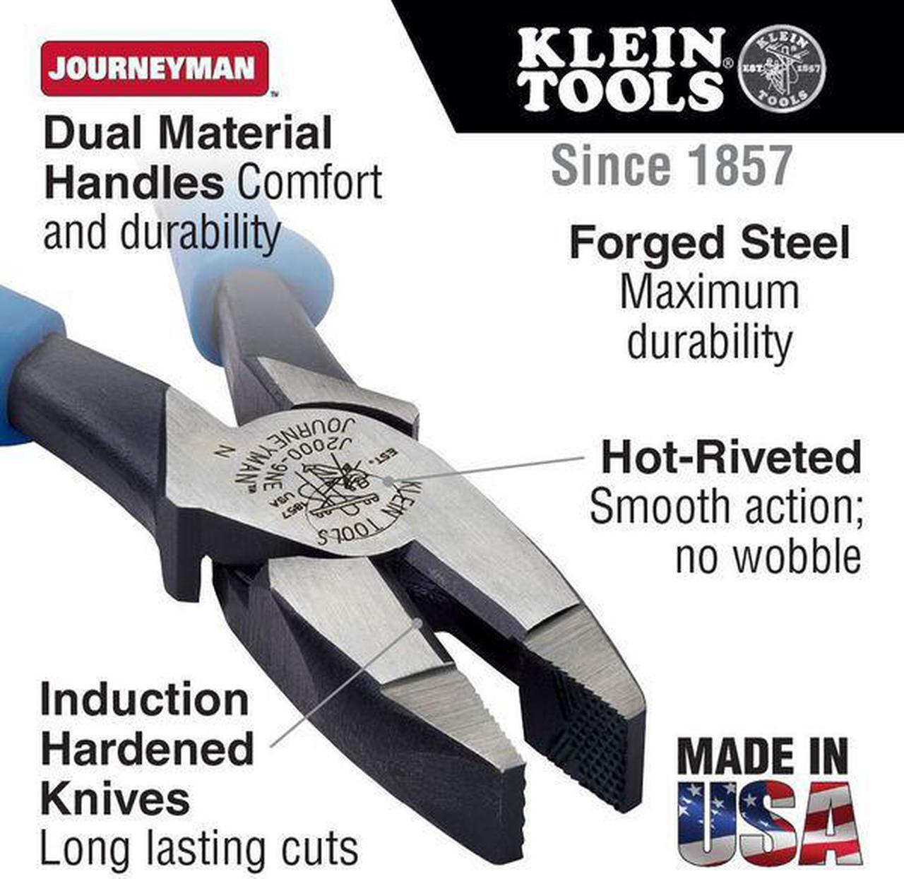 Alt view image 8 of 10 - Klein Tools 409-J213-9NE 72101-4 Journeyman Sidecutting Pliers