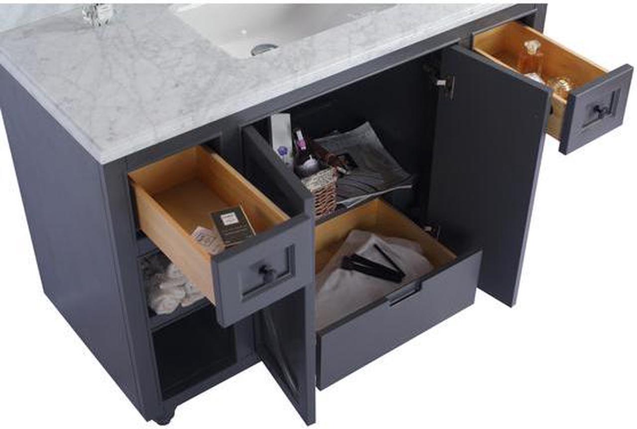 Alt view image 6 of 10 - Odyssey - 48 - Maple Grey Cabinet + Matte White VIVA Stone Solid Surface Countertop