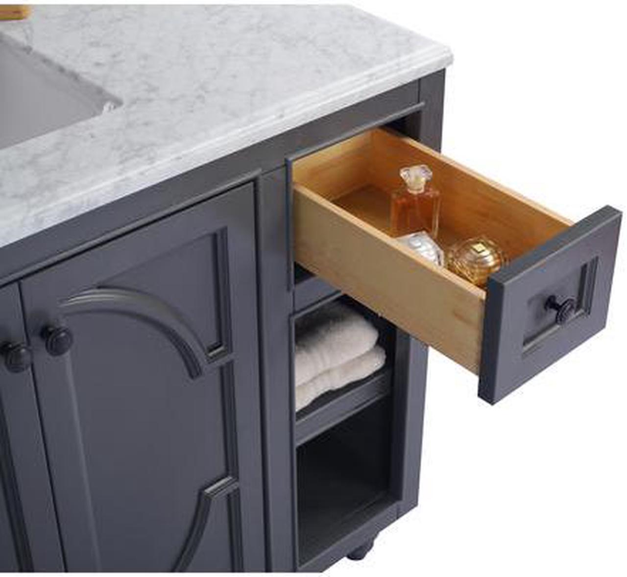 Alt view image 7 of 10 - Odyssey - 48 - Maple Grey Cabinet + Matte White VIVA Stone Solid Surface Countertop