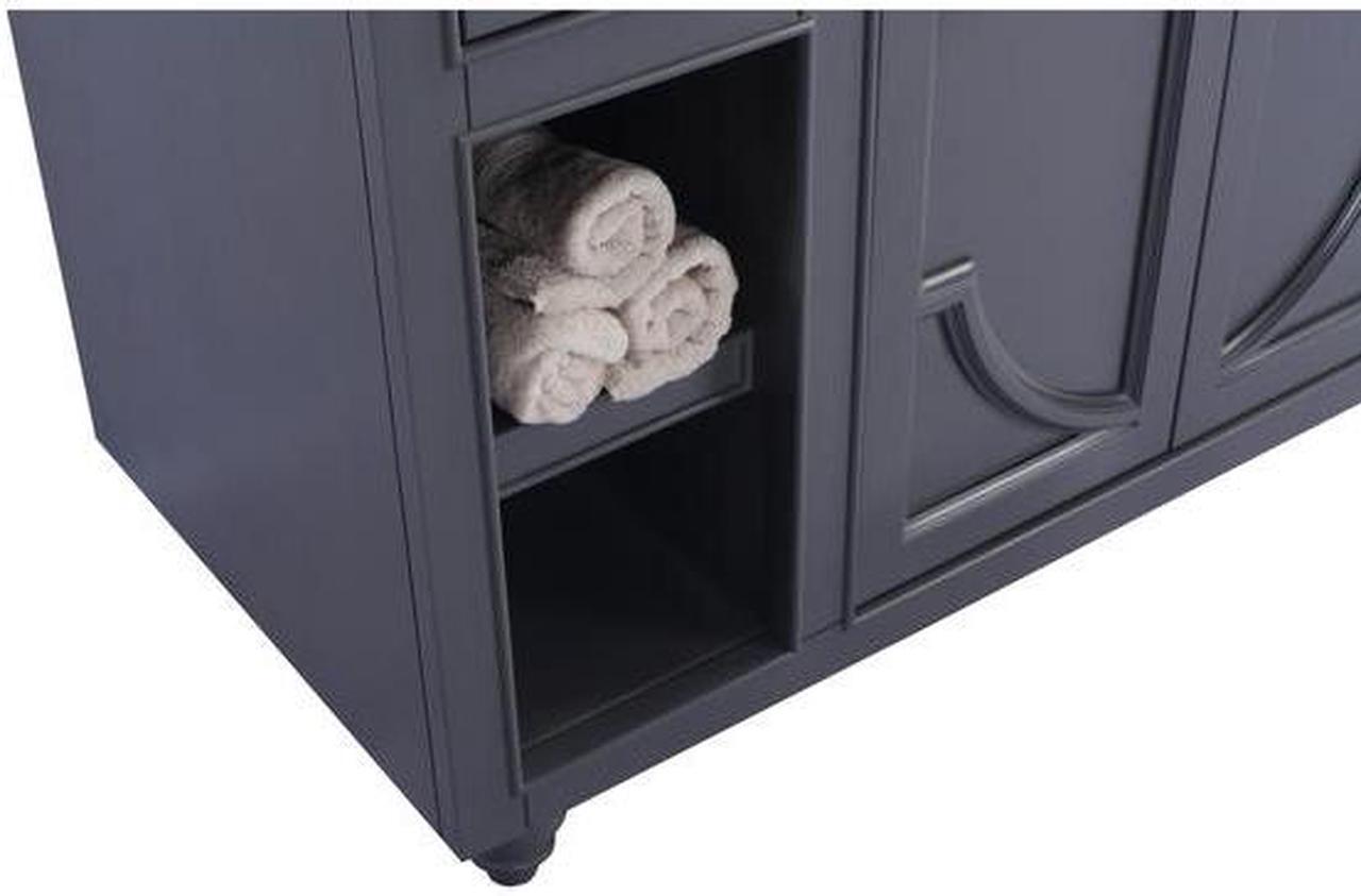 Alt view image 8 of 10 - Odyssey - 48 - Maple Grey Cabinet + Matte White VIVA Stone Solid Surface Countertop