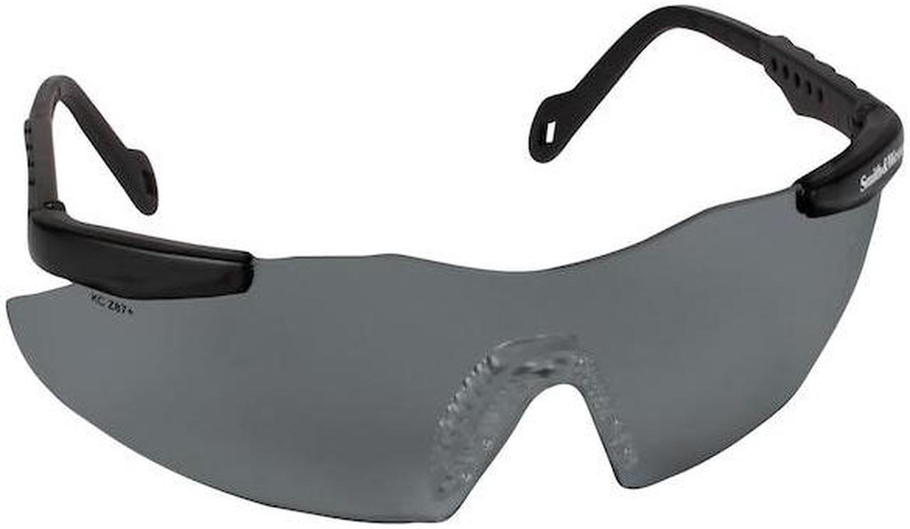 Alt view image 7 of 14 - Magnum 3G Safety Eyewear, Smoke Polycarb Anti-Scratch Lenses, Black Ny