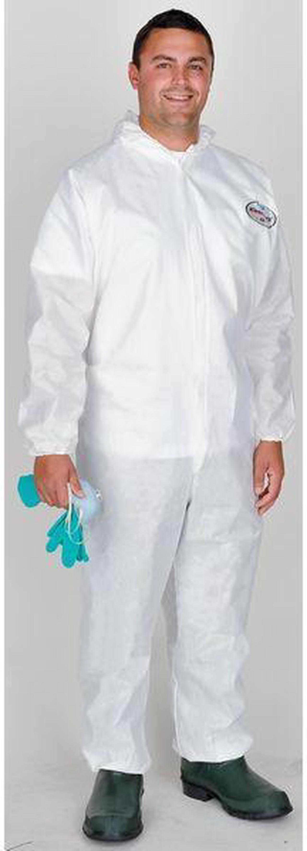 Alt view image 3 of 6 - KLEENGUARD 46114 Disposable Coveralls, Hooded, XL, KleenGuard(TM) A30, Zipper,